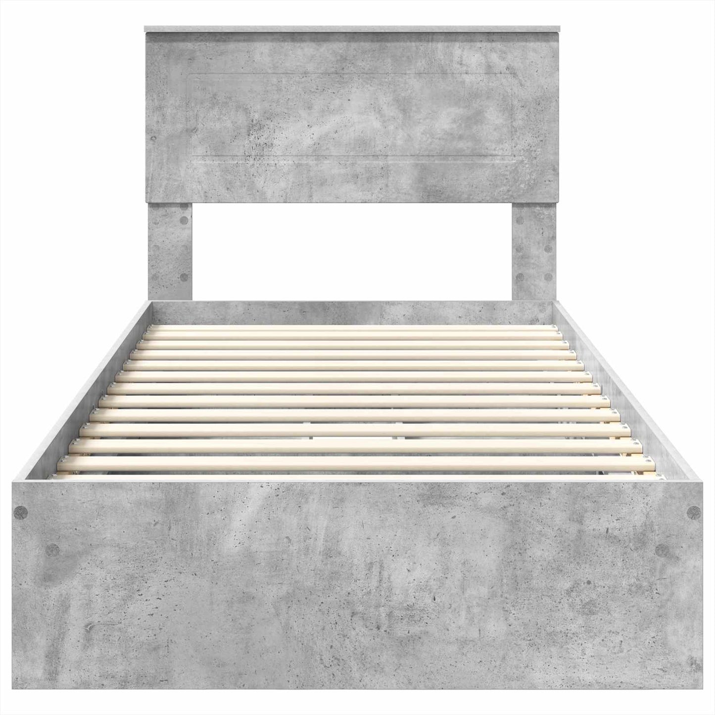 vidaXL Storage Bed Concrete Grey 70 x 190 cm Engineered Wood