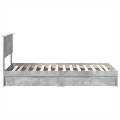 vidaXL Storage Bed Concrete Grey 70 x 190 cm Engineered Wood