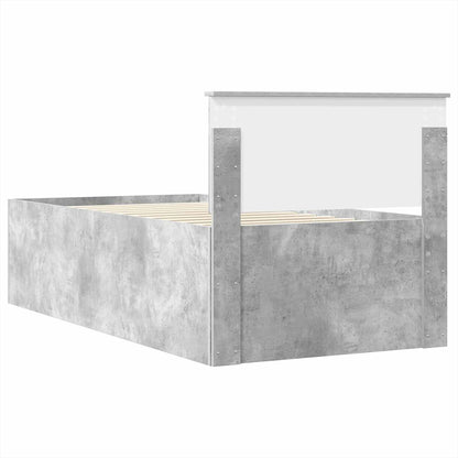 vidaXL Daybed Concrete Grey and Black 100 x 200 cm Engineered Wood