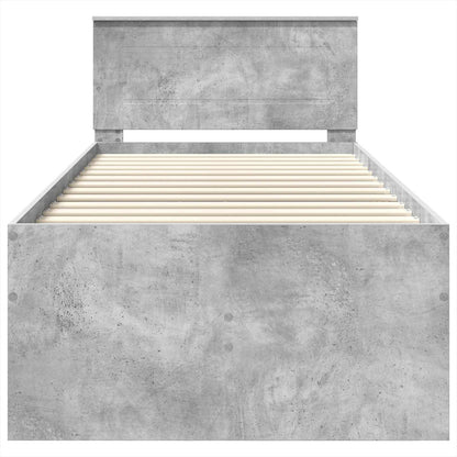 vidaXL Daybed Concrete Grey and Black 100 x 200 cm Engineered Wood