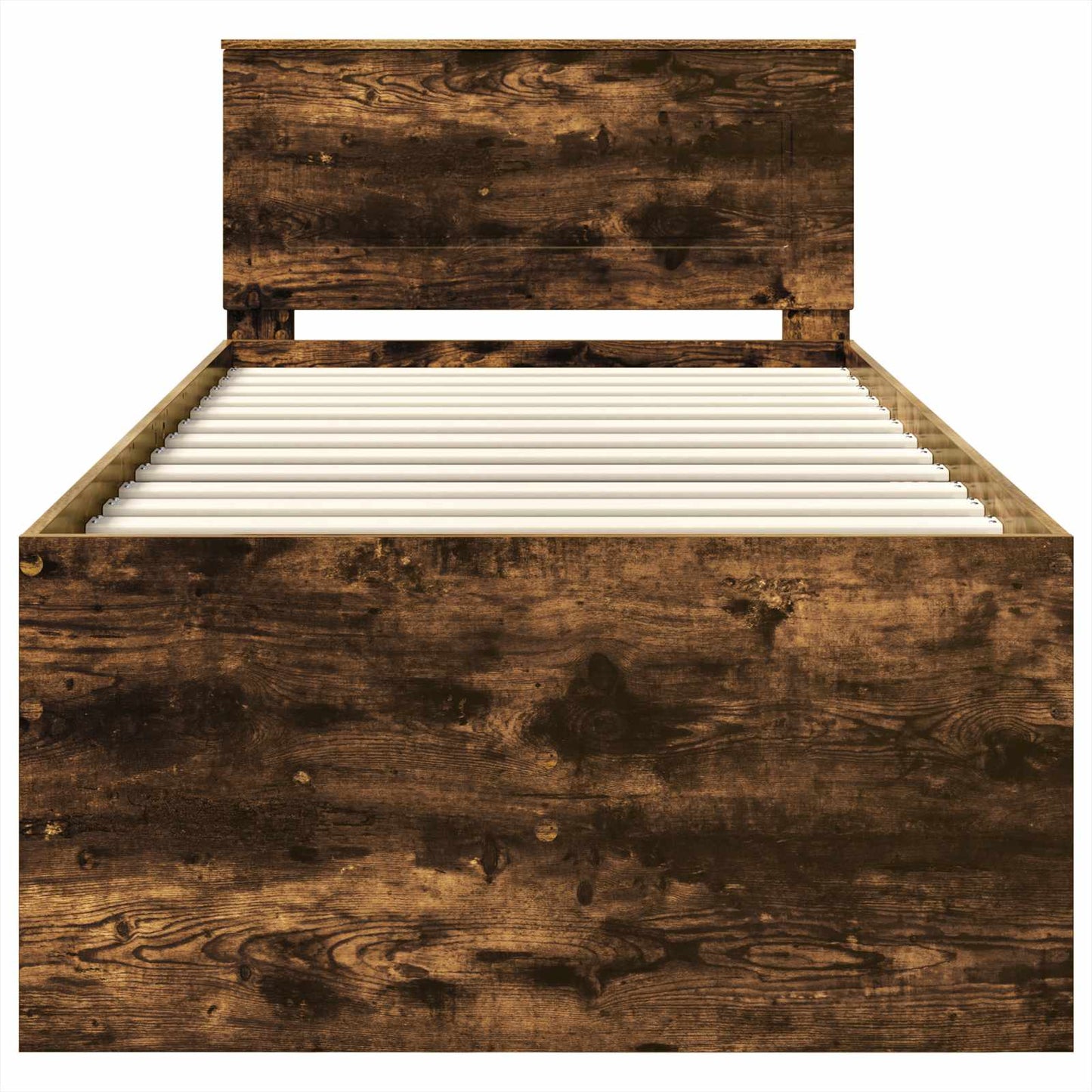 vidaXL Daybed Manual Smoked Oak and Black 100 x 200 cm Engineered Wood