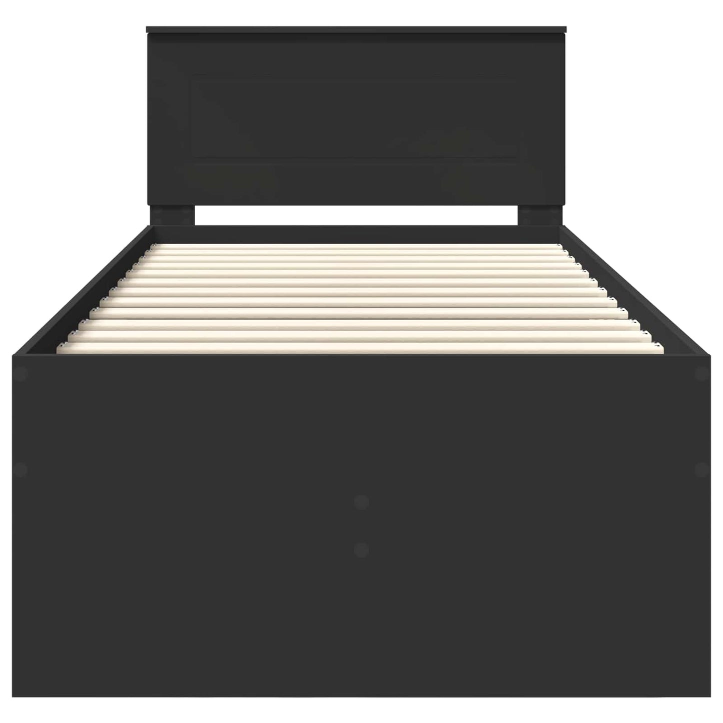 vidaXL Daybed with Drawer Manual Black 90 x 200 cm Engineered Wood