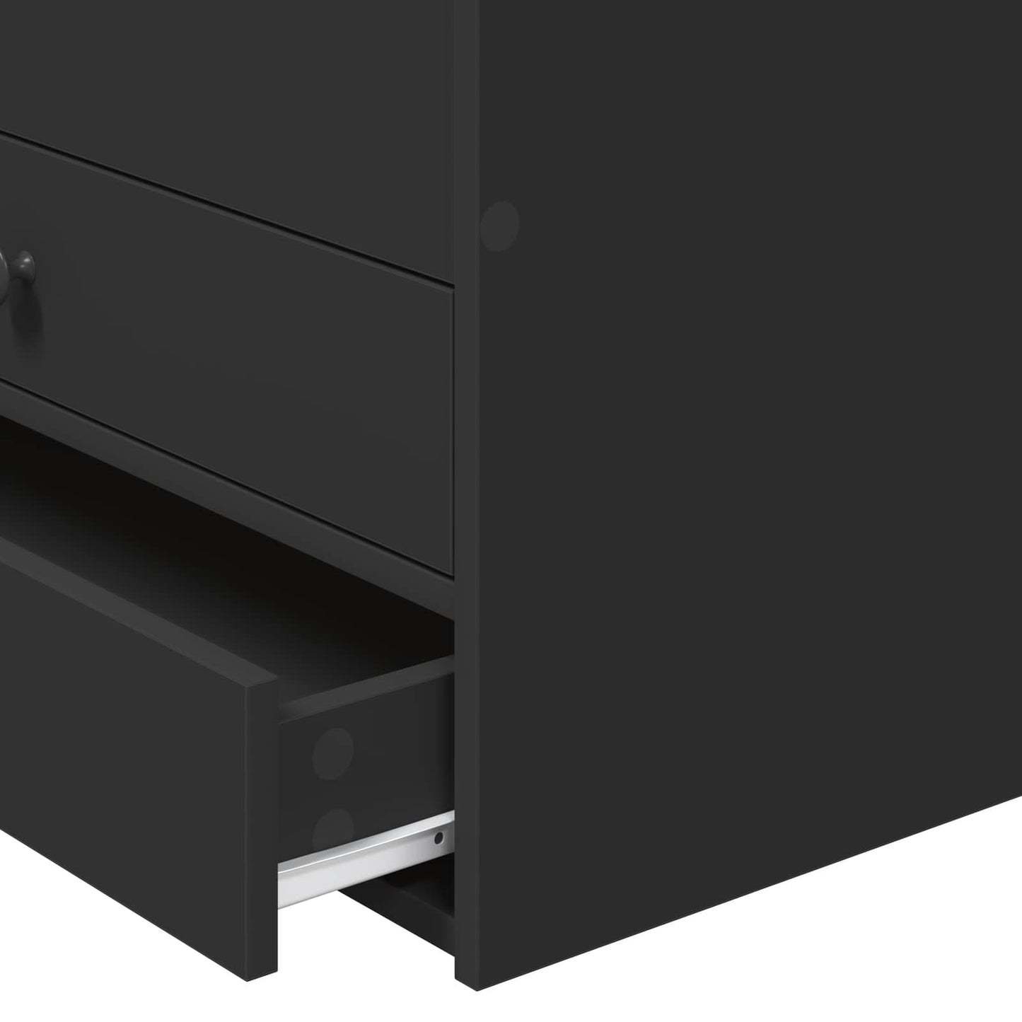 vidaXL Daybed with Drawer Manual Black 75 x 190 cm Engineered Wood