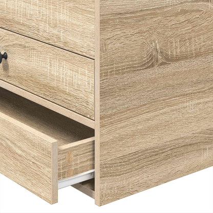 vidaXL Daybed Manual Sonoma Oak and Black 75 x 190 cm Engineered Wood