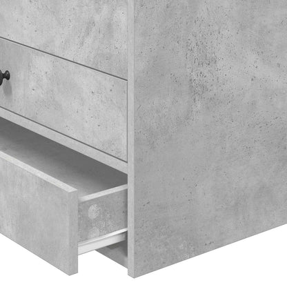 vidaXL Daybed Concrete Grey and Black 75 x 190 cm Engineered Wood