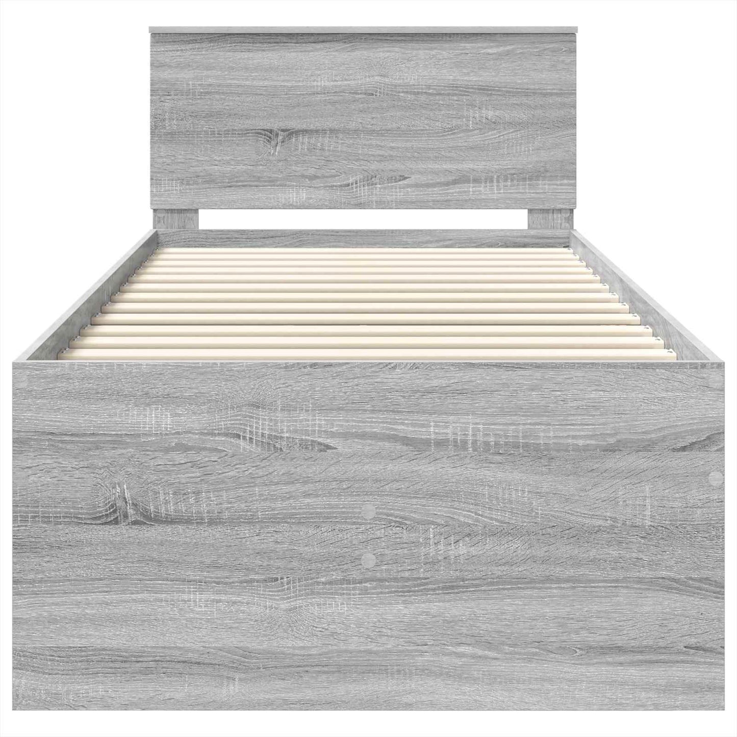 vidaXL Daybed Manual Grey Sonoma and Black 75 x 190 cm Engineered Wood