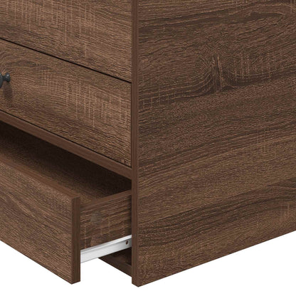 vidaXL Daybed Manual Brown Oak and Black 75 x 190 cm Engineered Wood
