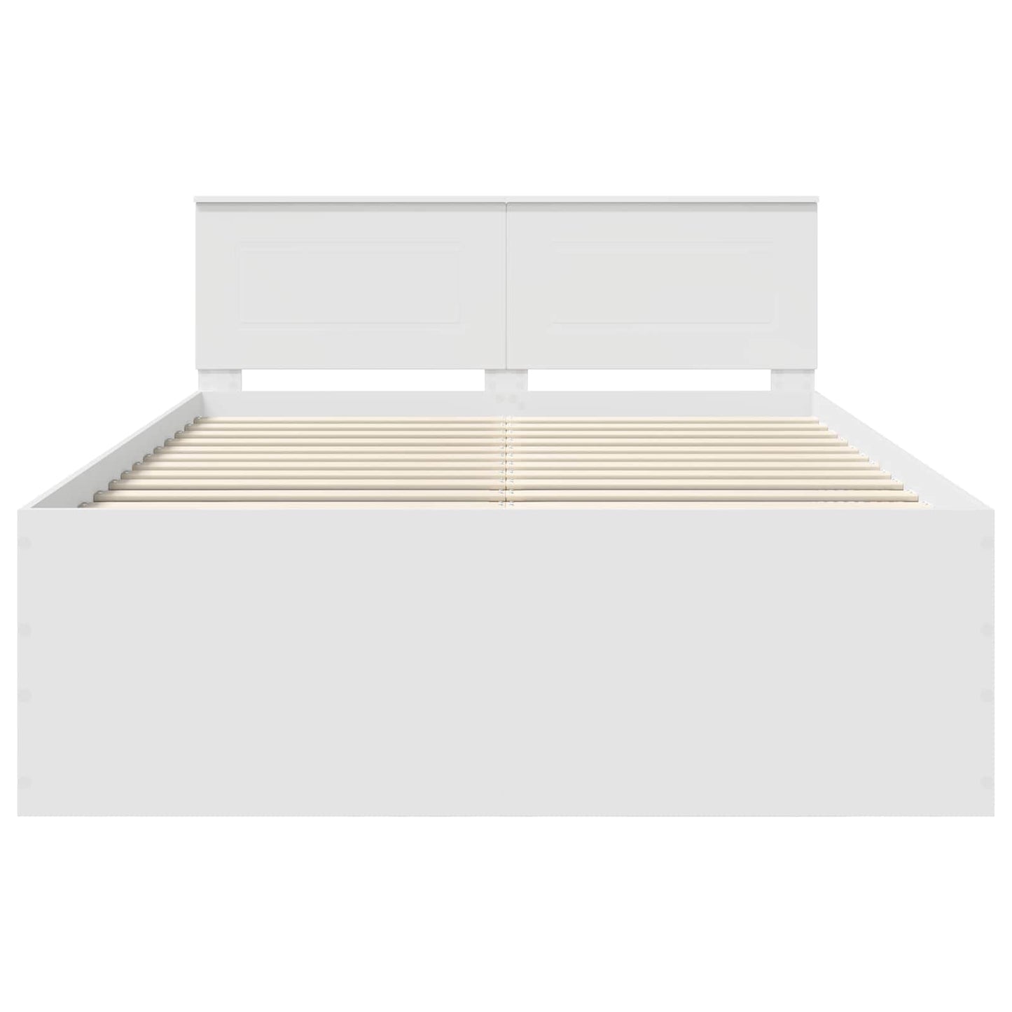 vidaXL Bed Frame with Headboard White 160 x 200 cm Engineered Wood