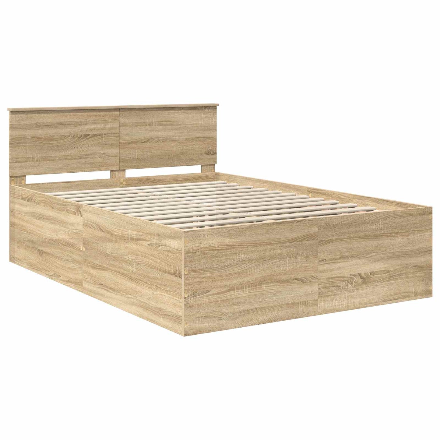 vidaXL Bed Frame Sonoma Oak 150 x 200 cm Engineered Wood