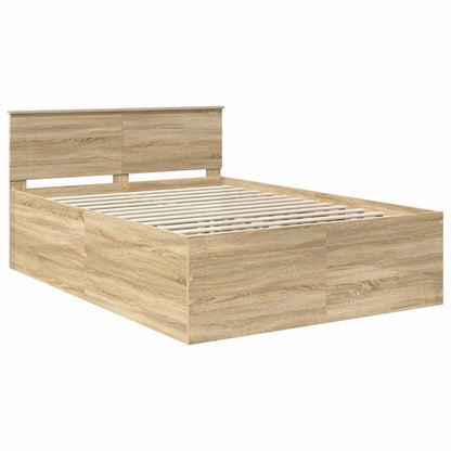 vidaXL Bed Frame Sonoma Oak 150 x 200 cm Engineered Wood