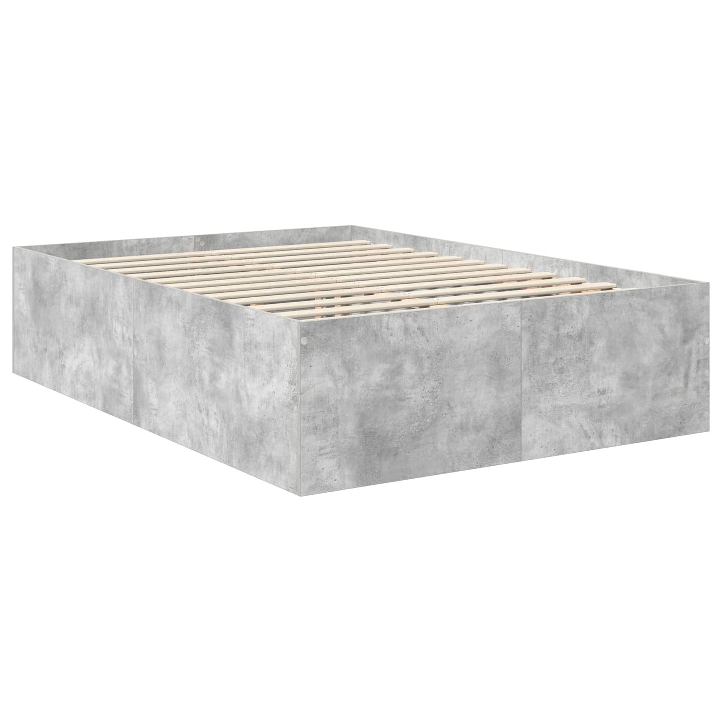 vidaXL Bed Frame Concrete Grey 150 x 200 cm Engineered Wood