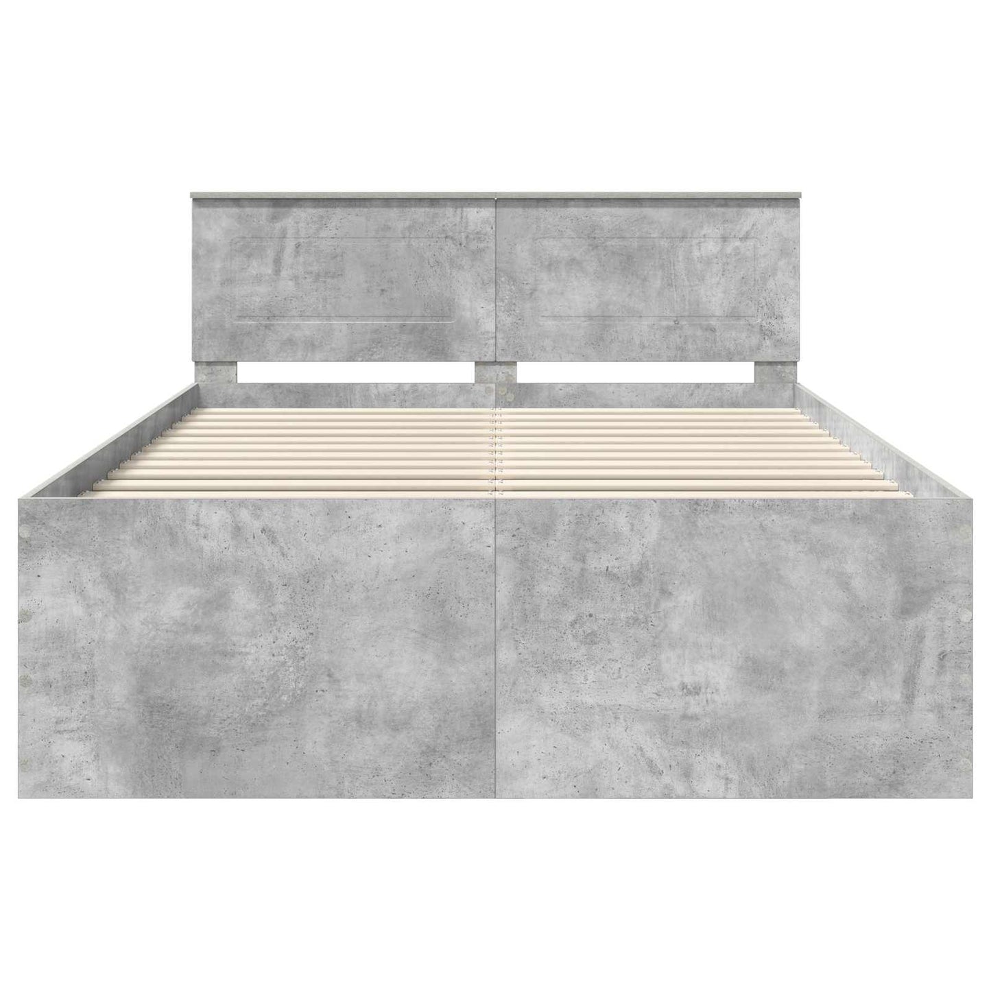 vidaXL Bed Frame Concrete Grey 150 x 200 cm Engineered Wood
