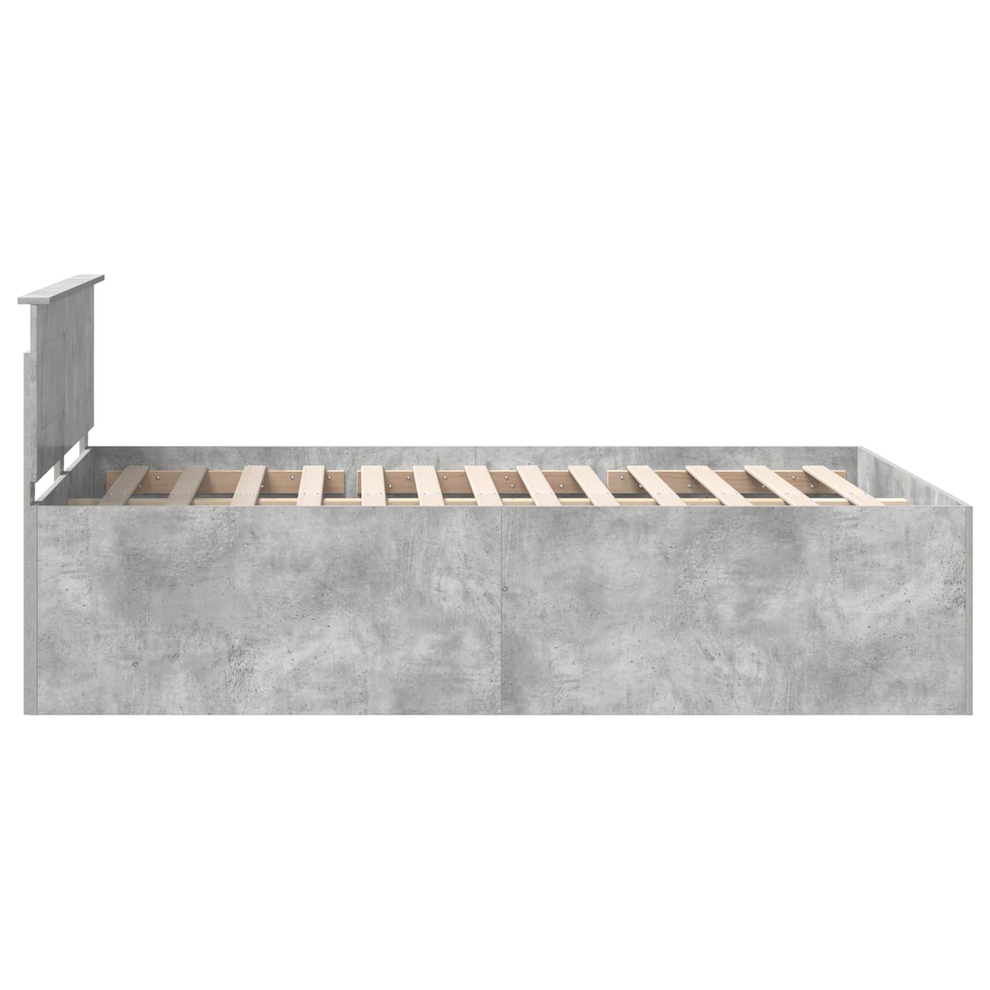 vidaXL Bed Frame Concrete Grey 150 x 200 cm Engineered Wood