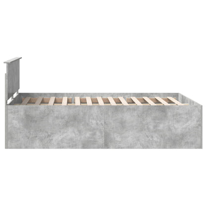 vidaXL Bed Frame Concrete Grey 150 x 200 cm Engineered Wood