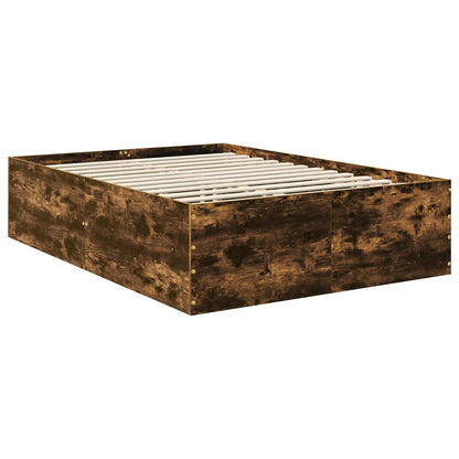 vidaXL Bed Frame Smoked Oak 150 x 200 cm Engineered Wood