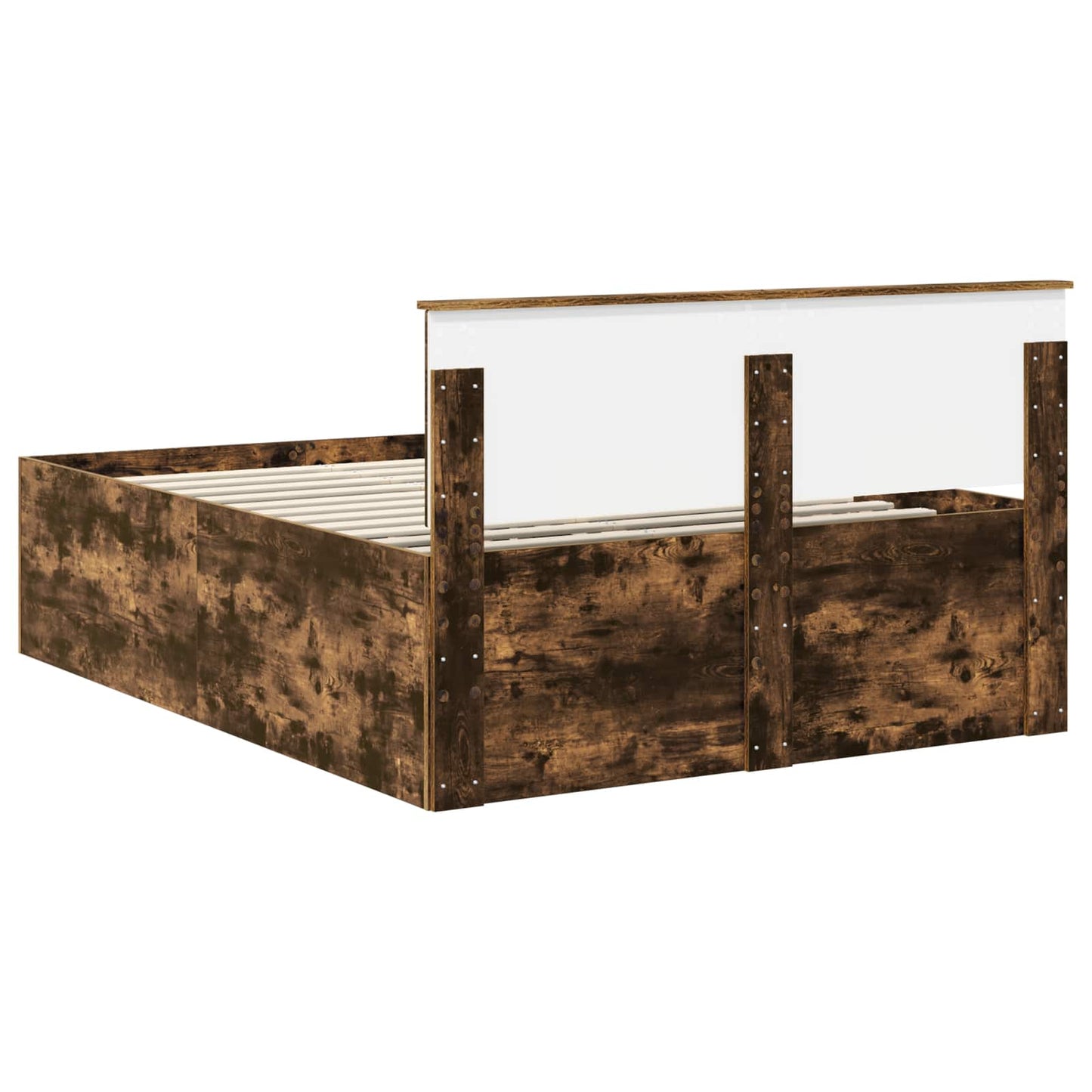 vidaXL Bed Frame Smoked Oak 150 x 200 cm Engineered Wood