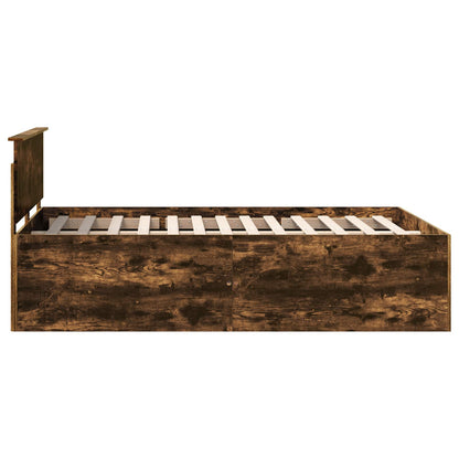 vidaXL Bed Frame Smoked Oak 150 x 200 cm Engineered Wood