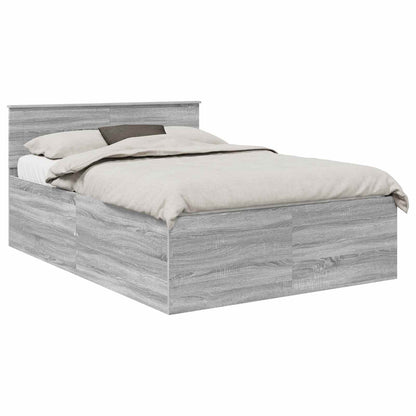 vidaXL Bed Frame Grey Sonoma 150 x 200 cm Engineered Wood