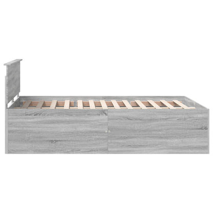 vidaXL Bed Frame Grey Sonoma 150 x 200 cm Engineered Wood