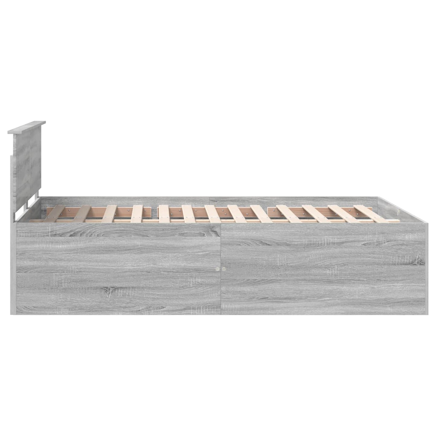 vidaXL Bed Frame Grey Sonoma 140 x 190 cm Engineered Wood
