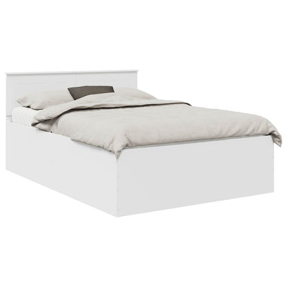 vidaXL Bed Frame with Headboard White 140 x 200 cm Engineered Wood