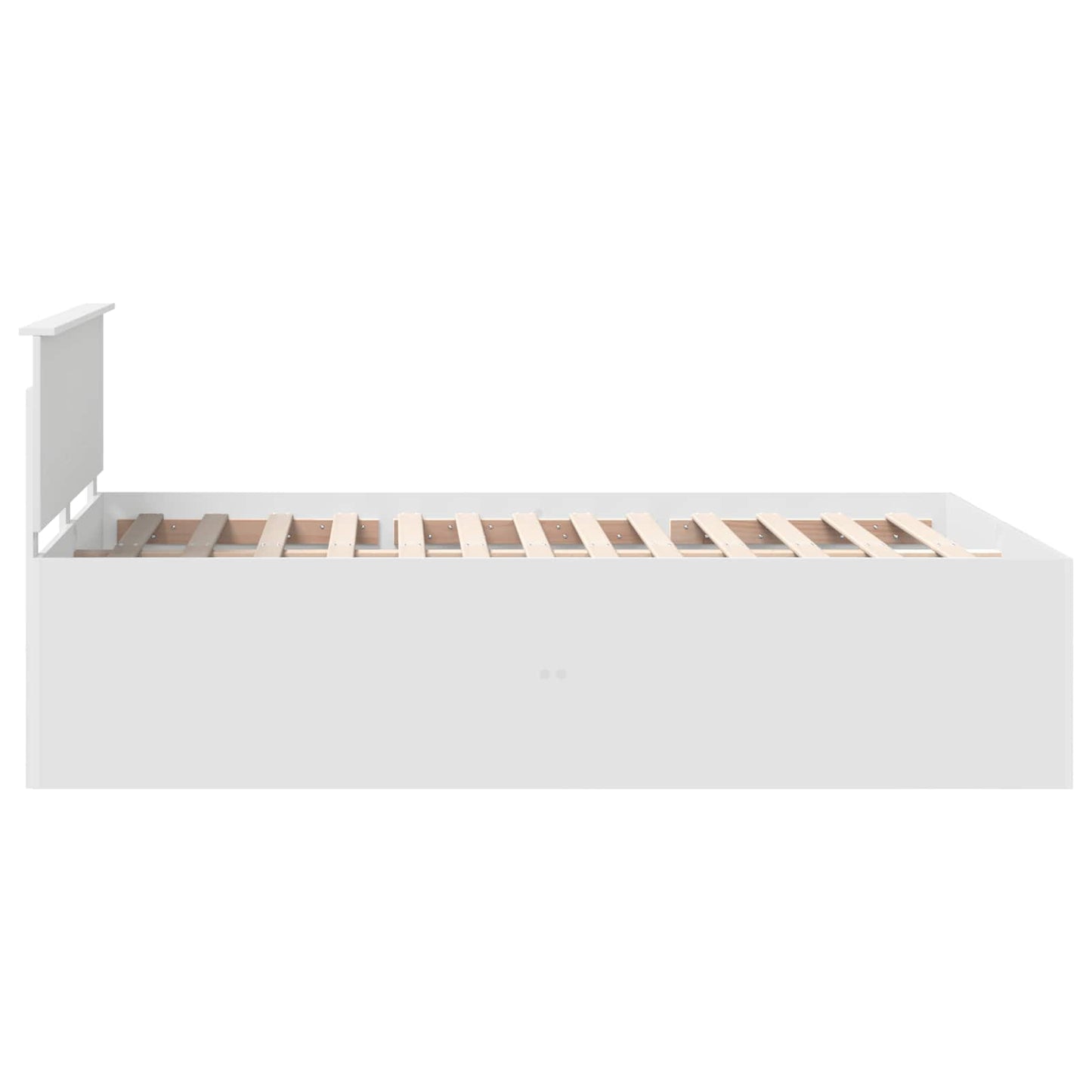 vidaXL Bed Frame with Headboard White 140 x 200 cm Engineered Wood