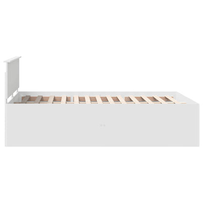 vidaXL Bed Frame with Headboard White 140 x 200 cm Engineered Wood