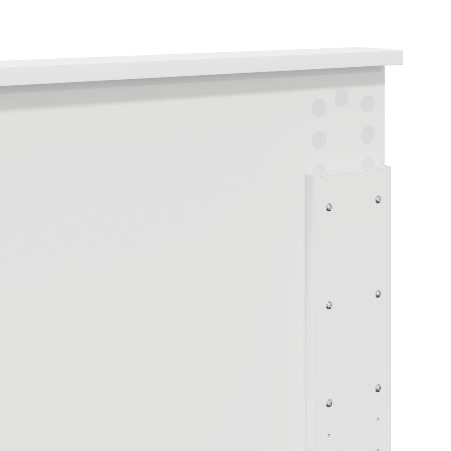 vidaXL Bed Frame with Headboard White 135 x 190 cm Engineered Wood
