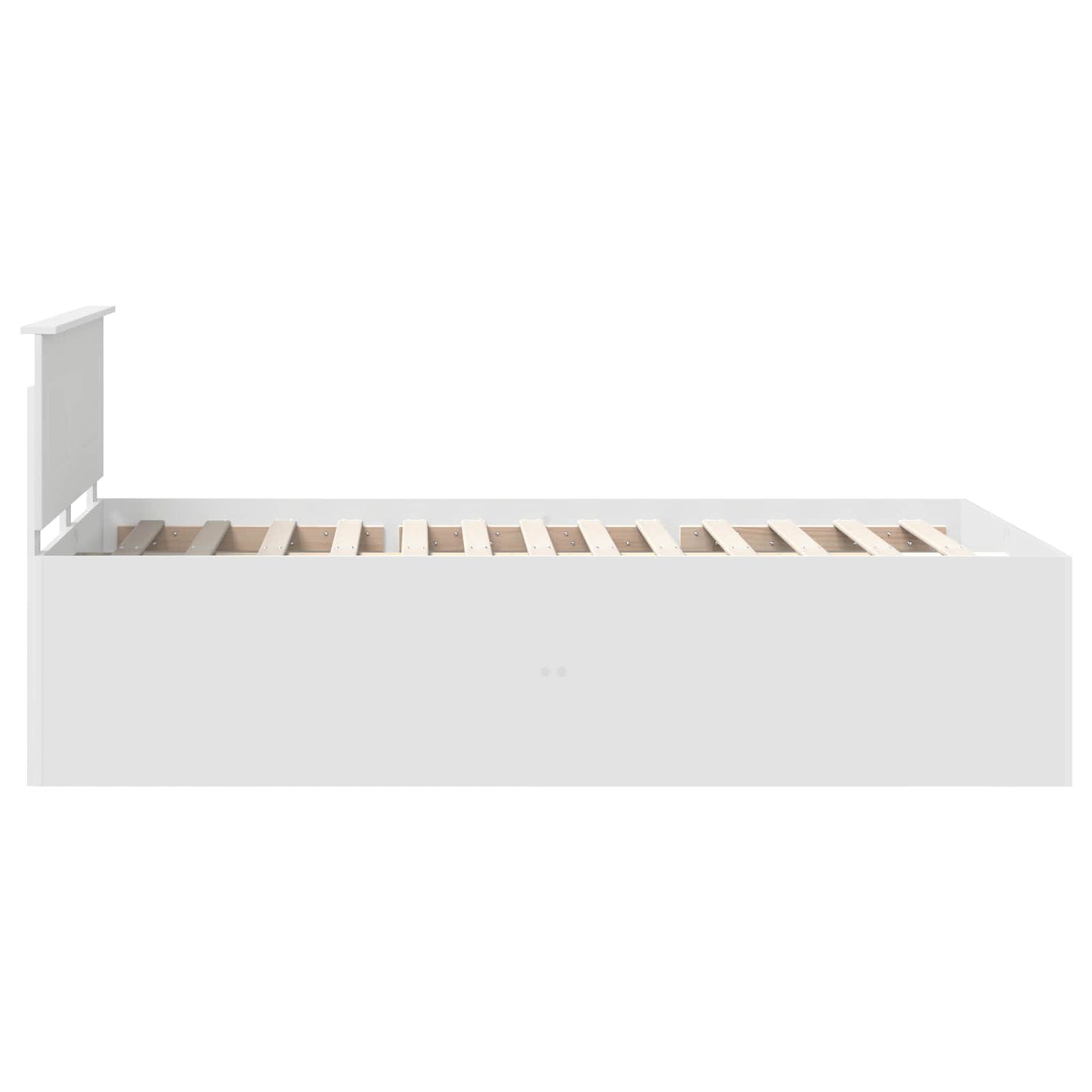 vidaXL Bed Frame with Headboard White 135 x 190 cm Engineered Wood