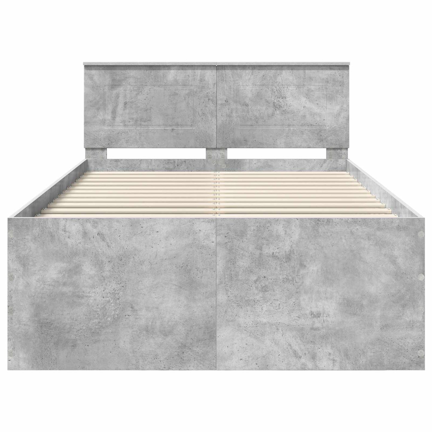 vidaXL Bed Frame Concrete Grey 135 x 190 cm Engineered Wood