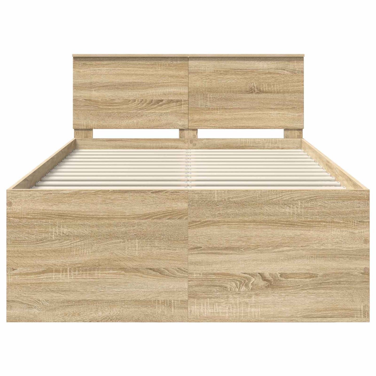 vidaXL Bed Frame Sonoma Oak 120 x 190 cm Engineered Wood