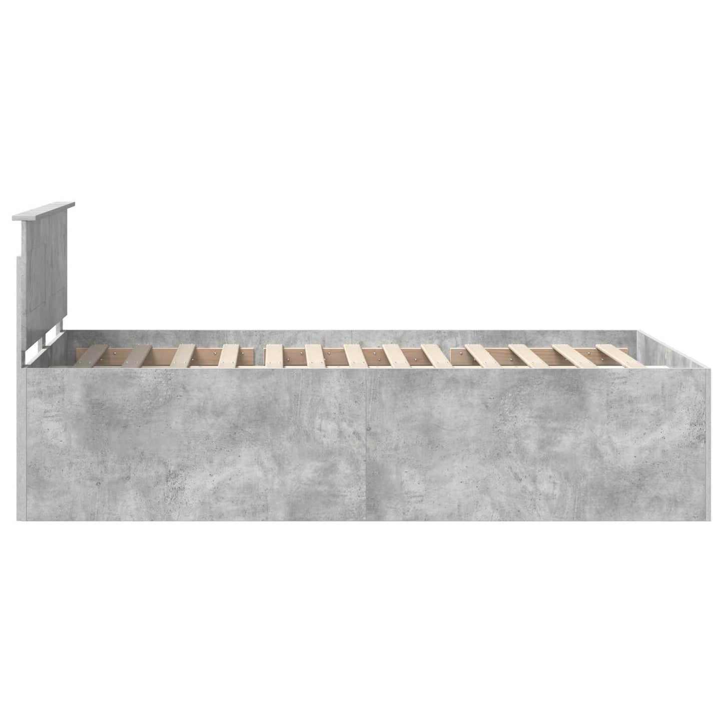 vidaXL Bed Frame Concrete Grey 120 x 190 cm Engineered Wood