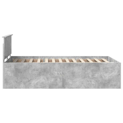 vidaXL Bed Frame Concrete Grey 120 x 190 cm Engineered Wood