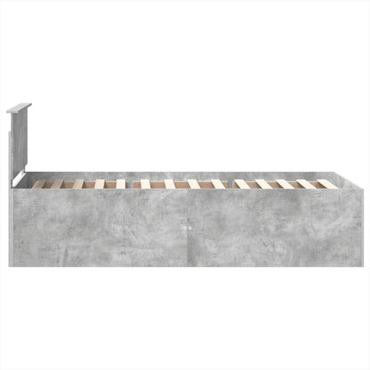 vidaXL Bed Frame Concrete Grey 120 x 200 cm Engineered Wood