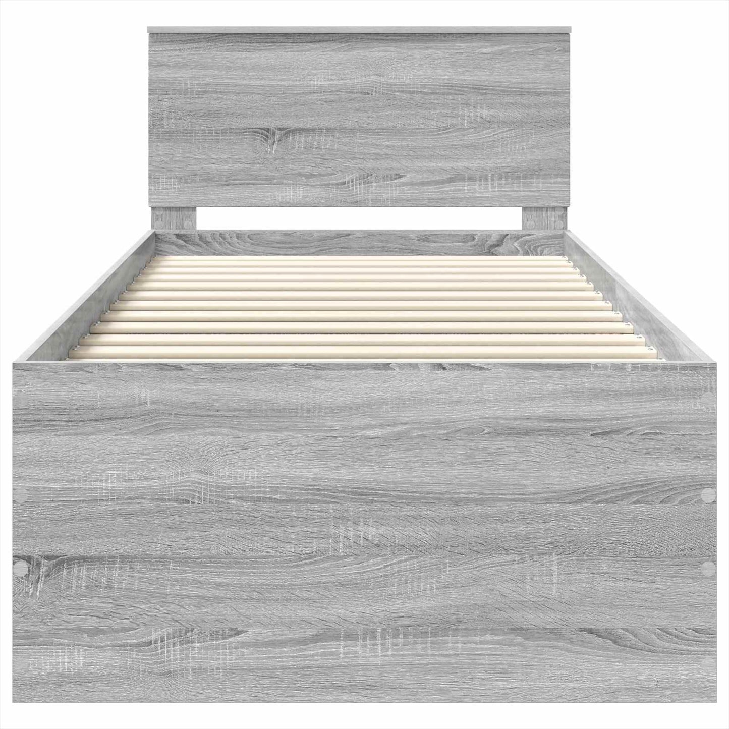 vidaXL Bed Frame Grey Sonoma 120 x 200 cm Engineered Wood