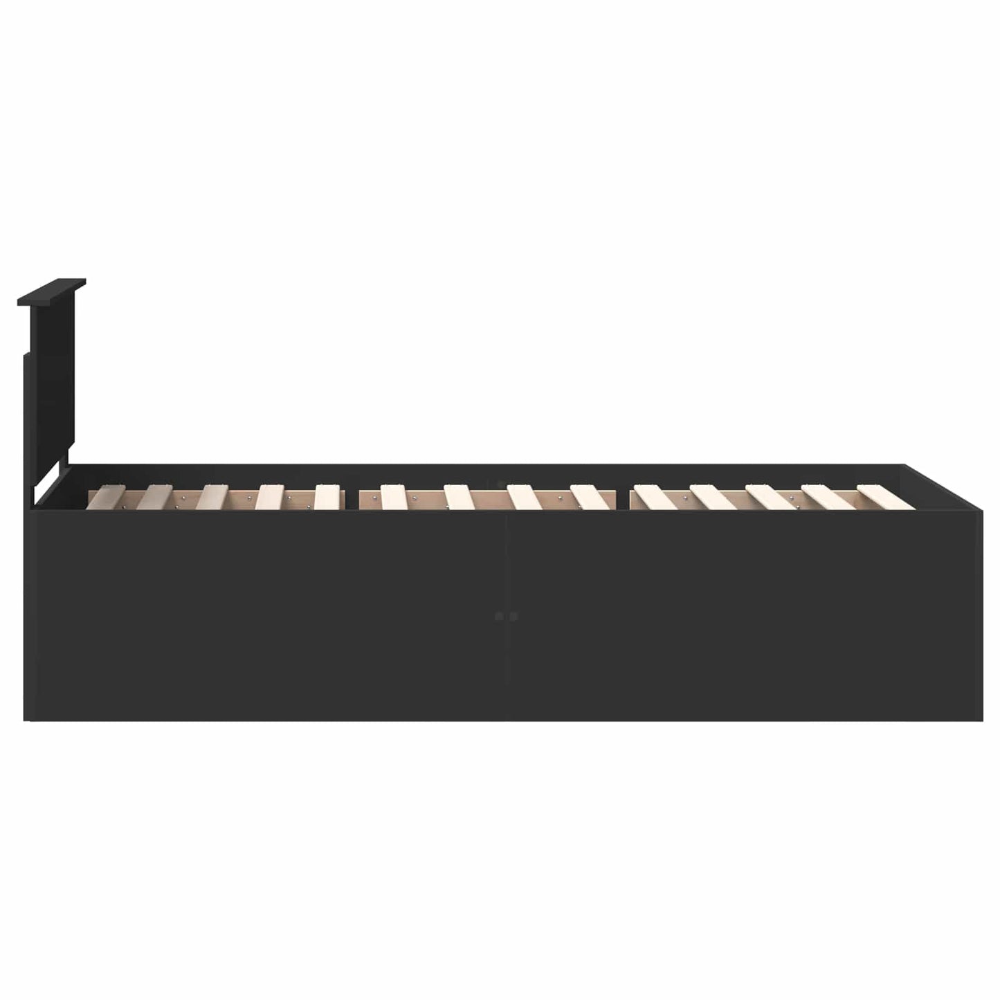 vidaXL Bed Frame with Headboard Black 90 x 190 cm Engineered Wood