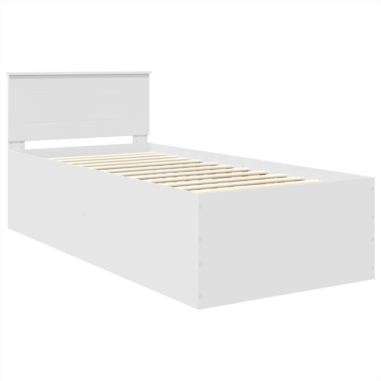 vidaXL Bed Frame with Headboard White 75 x 190 cm Engineered Wood