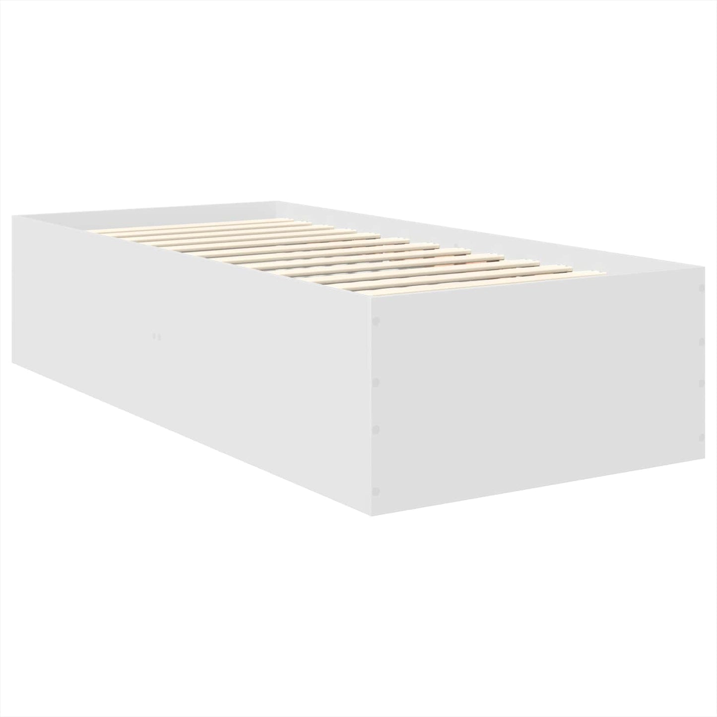 vidaXL Bed Frame with Headboard White 75 x 190 cm Engineered Wood
