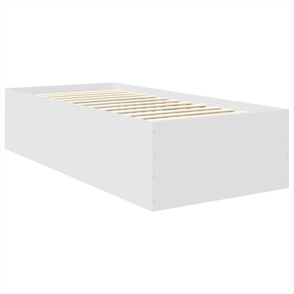 vidaXL Bed Frame with Headboard White 75 x 190 cm Engineered Wood