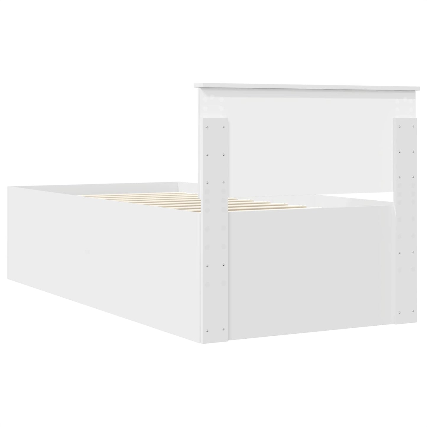 vidaXL Bed Frame with Headboard White 75 x 190 cm Engineered Wood