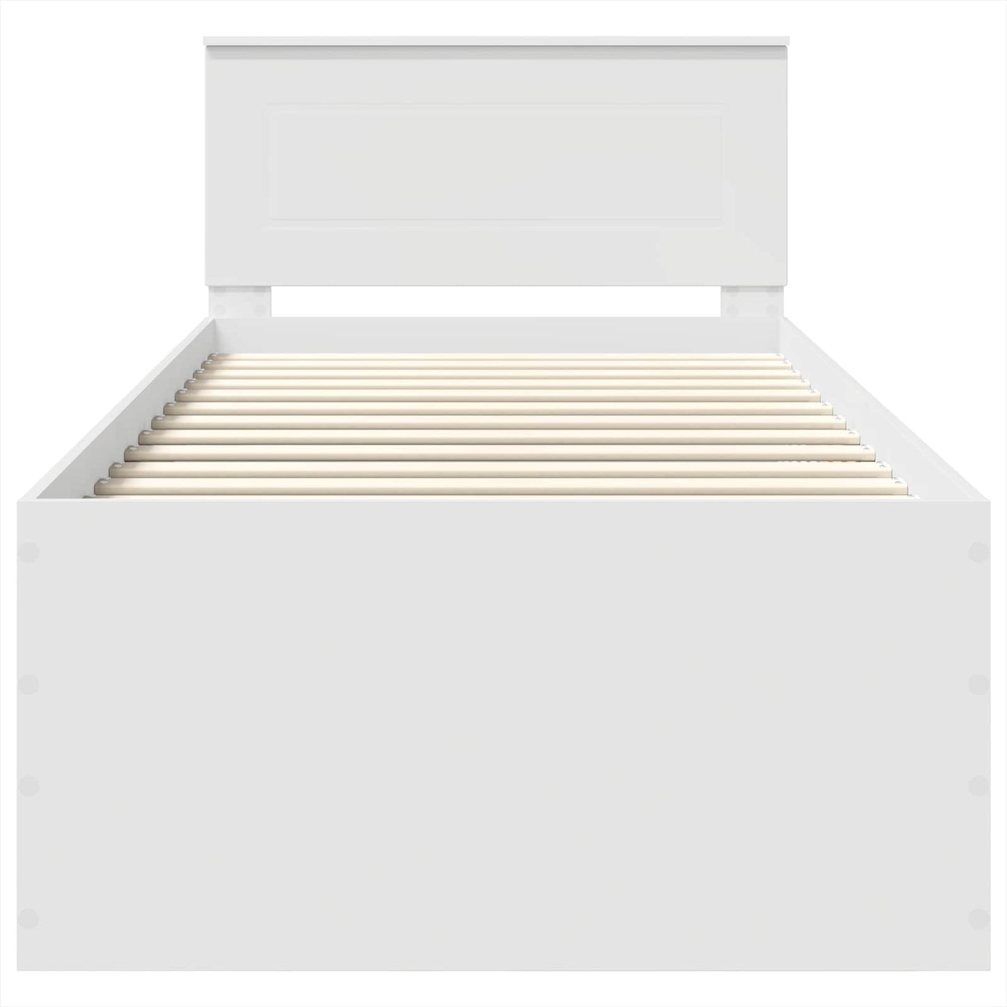 vidaXL Bed Frame with Headboard White 75 x 190 cm Engineered Wood
