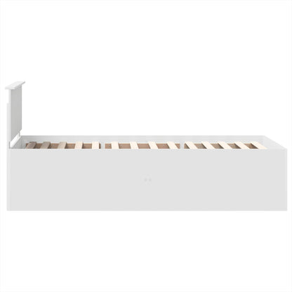 vidaXL Bed Frame with Headboard White 75 x 190 cm Engineered Wood