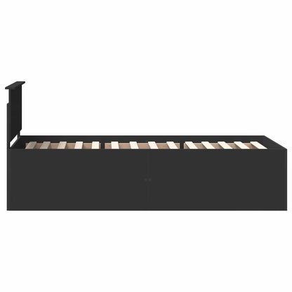 vidaXL Bed Frame with Headboard Black 75 x 190 cm Engineered Wood