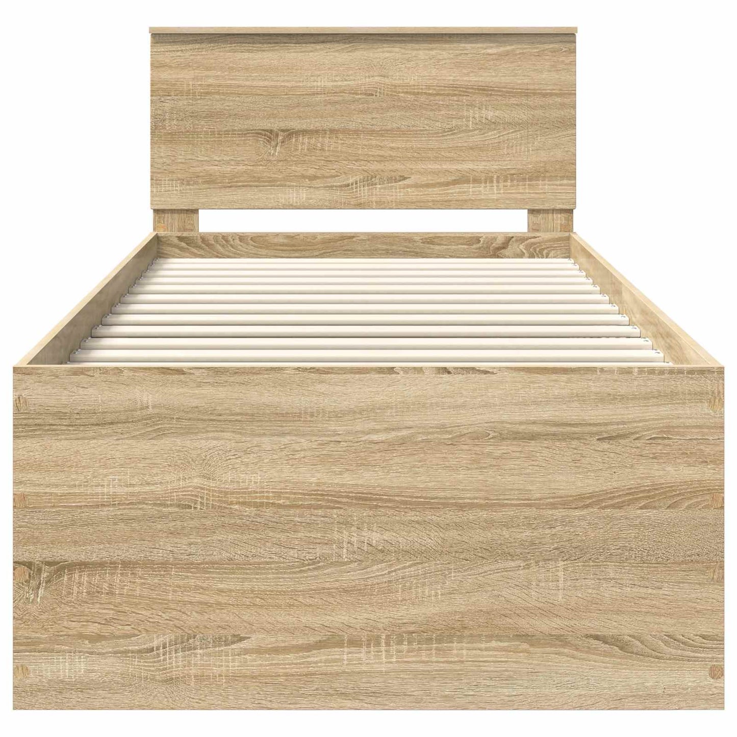 vidaXL Bed Frame with Headboard Sonoma Oak 75 x 190 cm Engineered Wood