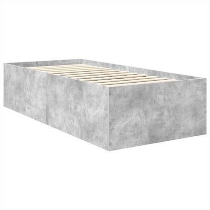 vidaXL Bed Frame Concrete Grey 75 x 190 cm Engineered Wood