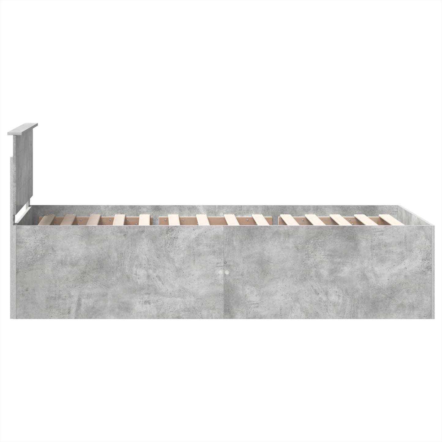 vidaXL Bed Frame Concrete Grey 75 x 190 cm Engineered Wood