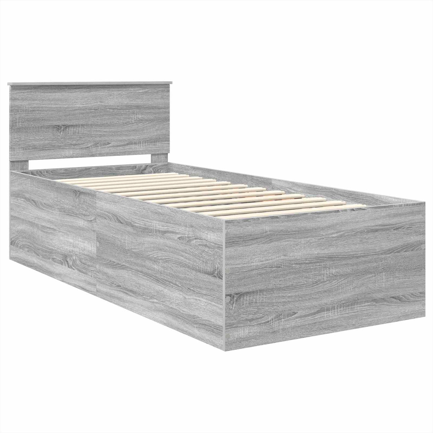 vidaXL Bed Frame Grey Sonoma 75 x 190 cm Engineered Wood