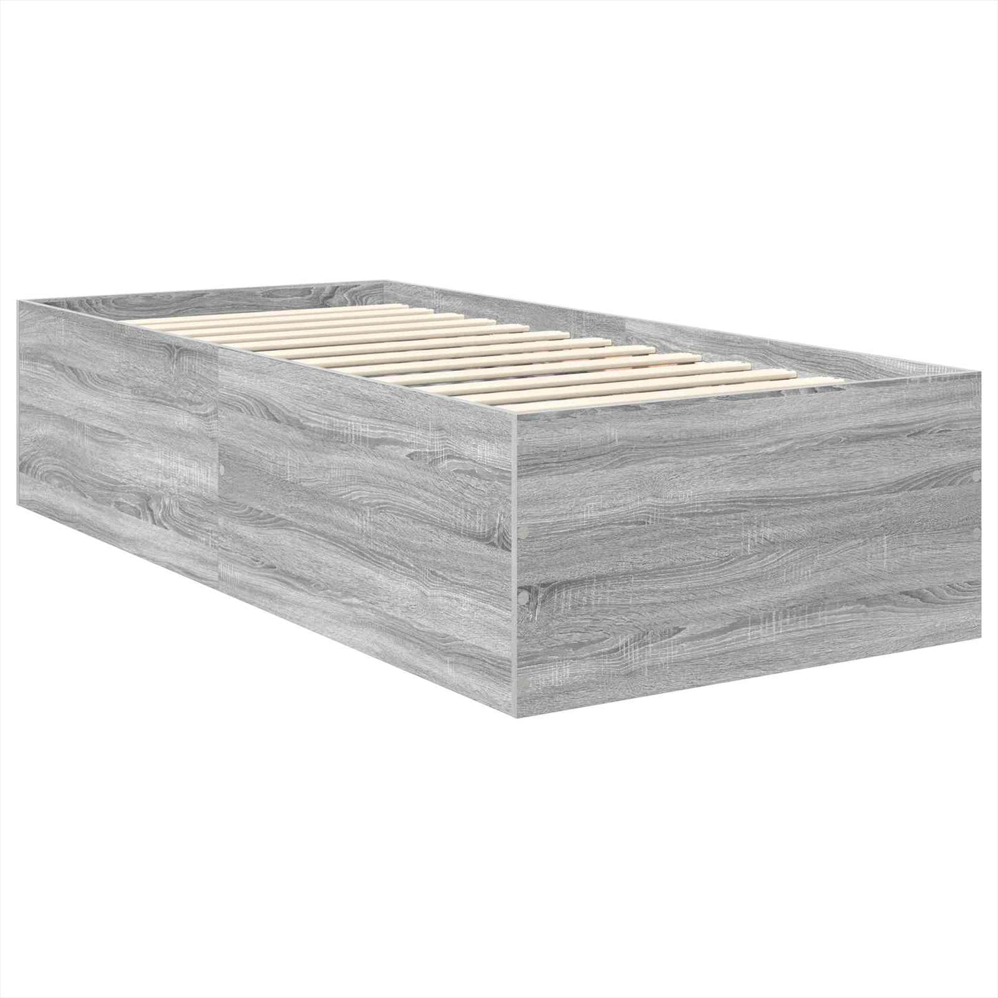 vidaXL Bed Frame Grey Sonoma 75 x 190 cm Engineered Wood