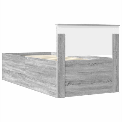 vidaXL Bed Frame Grey Sonoma 75 x 190 cm Engineered Wood