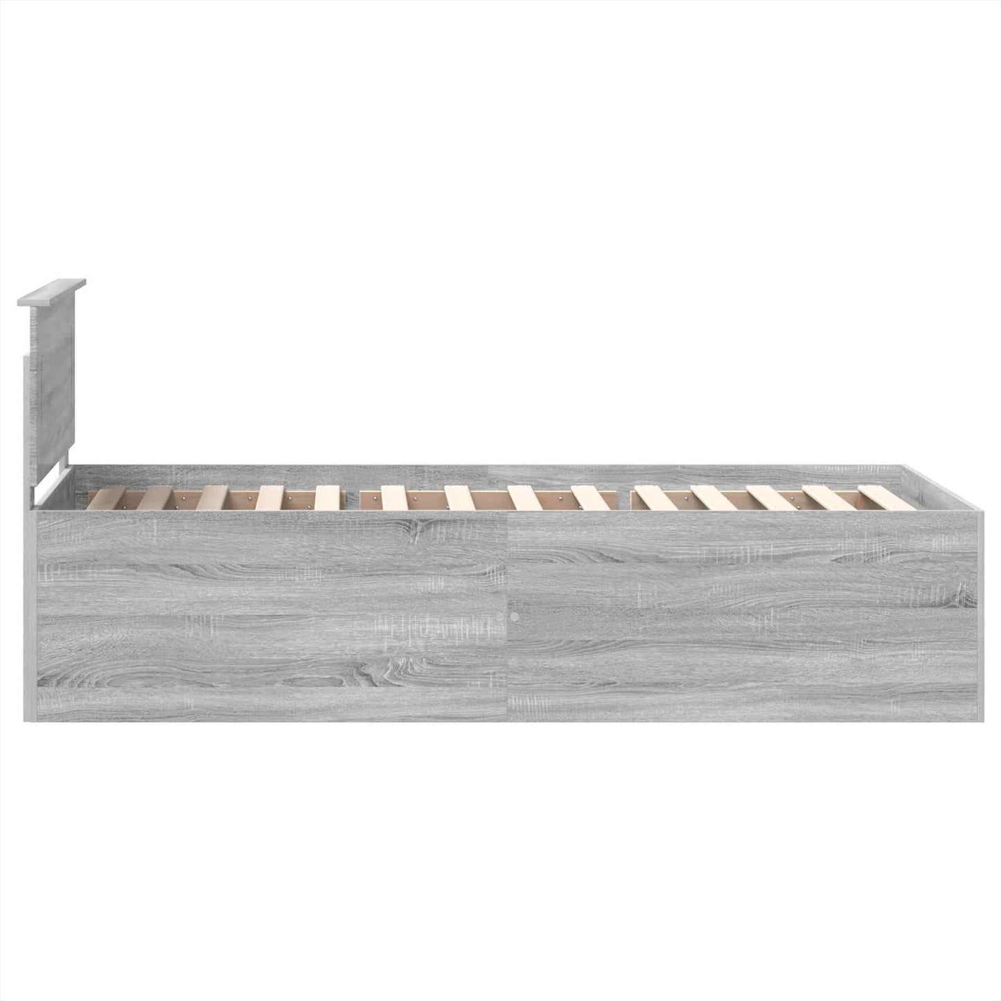 vidaXL Bed Frame Grey Sonoma 75 x 190 cm Engineered Wood